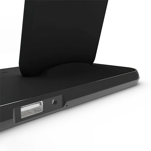 ZENS Stand+Dock+Watch Aluminium WirelessCharger, čierna