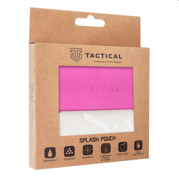 Tactical univerzálne vodeodolné puzdro pre smartfóny L/XL, pink (IPX8)