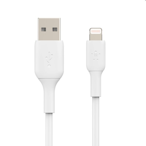 Dátový kábel Belkin USB-A na Lightning 1m, biely