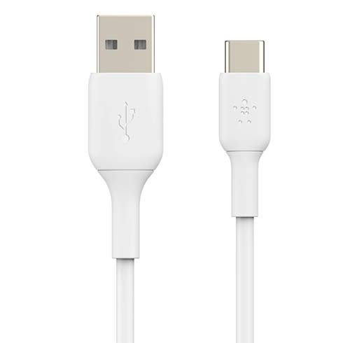 Dátový kábel Belkin USB-A na USB-C 1m, biely