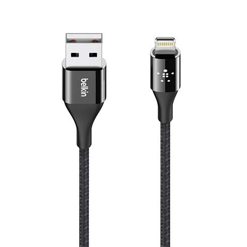 Nylónový odolný kábel Belkin Mimit DuraTek USB-A na Lightning 1.2m, čierny