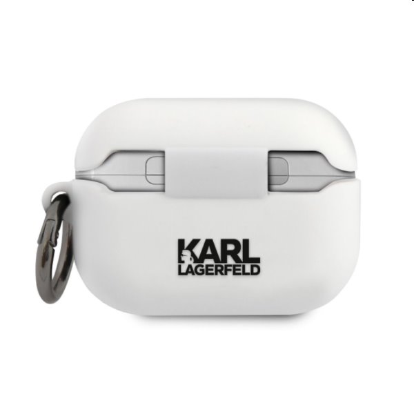 Karl Lagerfeld Karl Head silikónový obal pre Apple AirPods Pro, biely