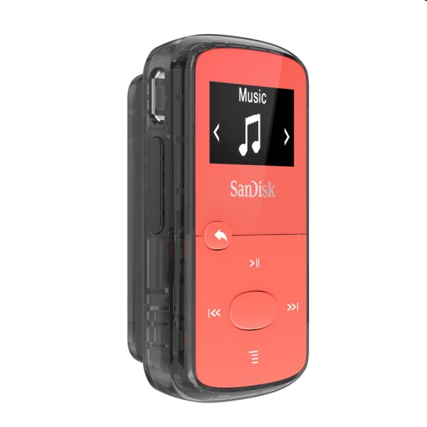 Prehrávač SanDisk MP3 Clip Jam 8 GB MP3, červený