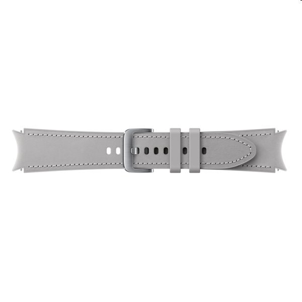 Náhradný hybridný kožený remienok pre Samsung Galaxy Watch4 (veľkosť S/M), strieborná