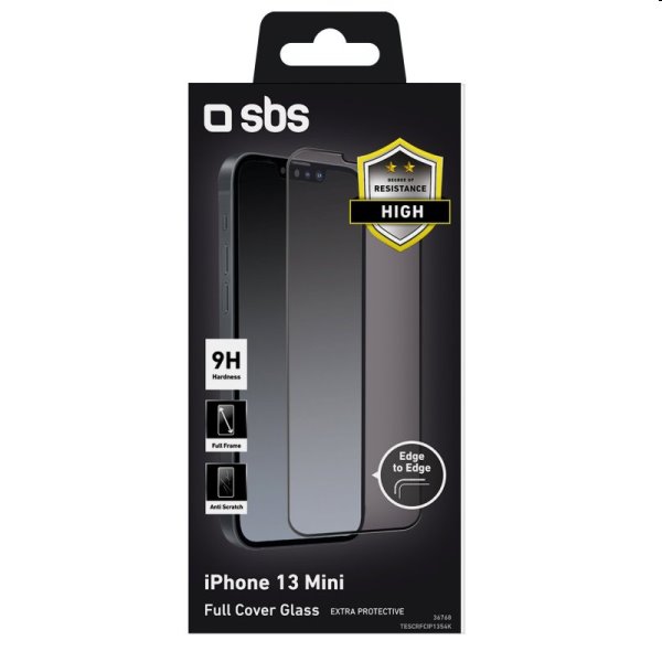 Tvrdené sklo SBS Full Glass pre iPhone 13 mini, black