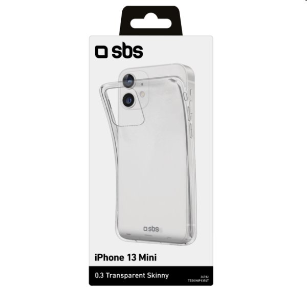 Zadný kryt SBS Skinny pre iPhone 13 mini, transparentná