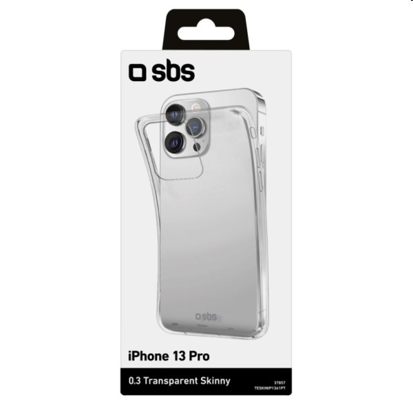 Zadný kryt SBS Skinny pre iPhone 13 Pro, transparentná