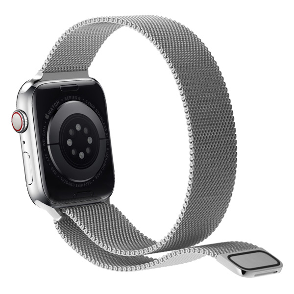 Swissten Milanese Loop remienok pre Apple Watch 38-40, strieborný