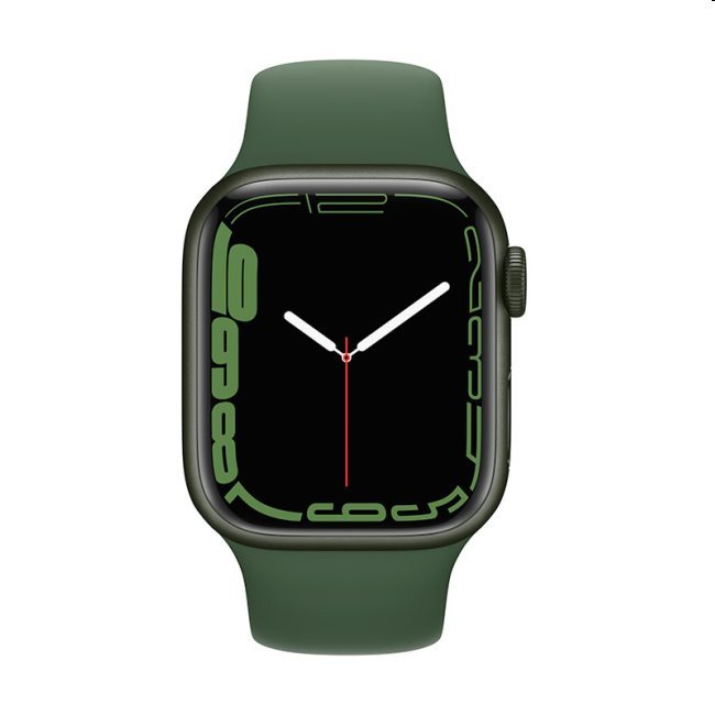 Apple Watch Series 7 GPS, 41mm zelená , hliníkové puzdro so športovým remienkom zelená - štandardná veľkosť