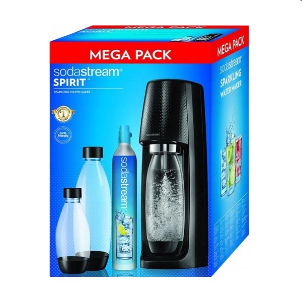 SodaStream Spirit Mega Pack, čierna