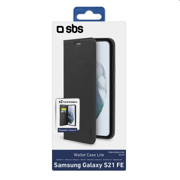 Puzdro SBS Book Wallet Lite pre Samsung Galaxy S21 FE, čierne