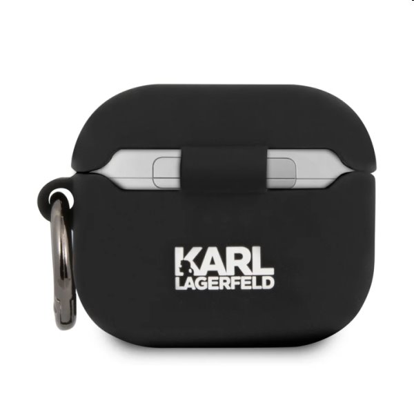 Karl Lagerfeld silikónový obal pre Apple AirPods 3, čierny