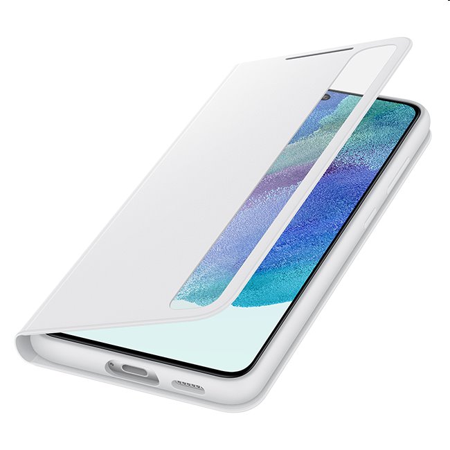 Puzdro Clear View Cover pre Samsung Galaxy S21 FE 5G, white