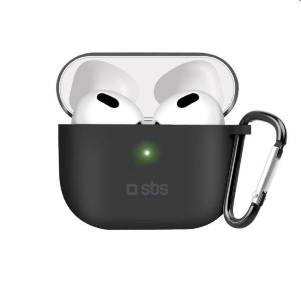 SBS Silikónové puzdro pre Apple AirPods 3, čierne