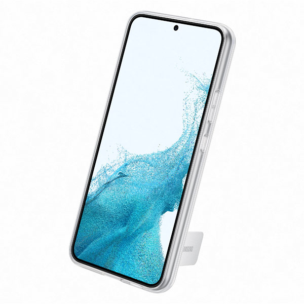 Zadný kryt Clear Standing Cover pre Samsung Galaxy S22, transparentná
