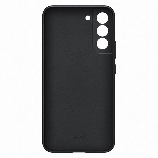Zadný kryt Leather Cover pre Samsung Galaxy S22 Plus, čierna