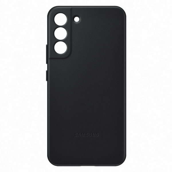 Zadný kryt Leather Cover pre Samsung Galaxy S22 Plus, čierna