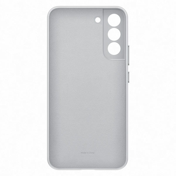 Zadný kryt Leather Cover pre Samsung Galaxy S22 Plus, svetlo-sivá