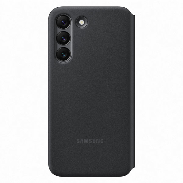 Knižkové puzdro LED View Cover pre Samsung Galaxy S22, čierna