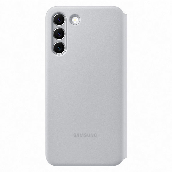 Knižkové puzdro LED View Cover pre Samsung Galaxy S22 Plus, svetlo-sivá