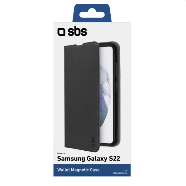 Puzdro SBS Book Wallet Lite pre Samsung Galaxy S22, čierne