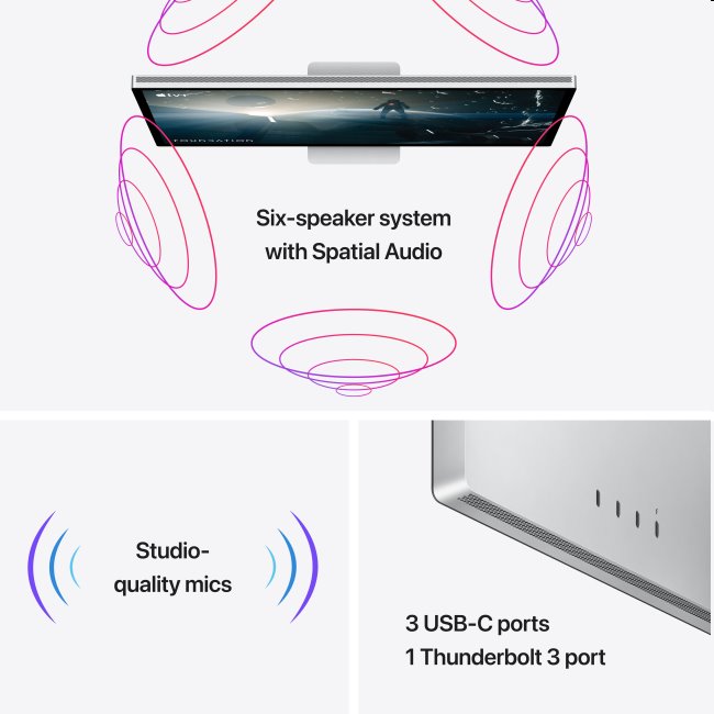 Apple Studio Display 27", sklo s nanotextúrou, stojan s nastaviteľným náklonom a výškou