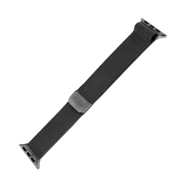 FIXED Mesh Nerezový remienok pre Apple Watch 42/44/45 mm, čierny
