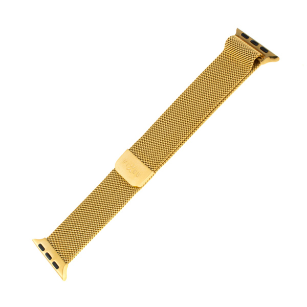 FIXED Mesh Nerezový remienok pre Apple Watch 42/44/45 mm, zlatá