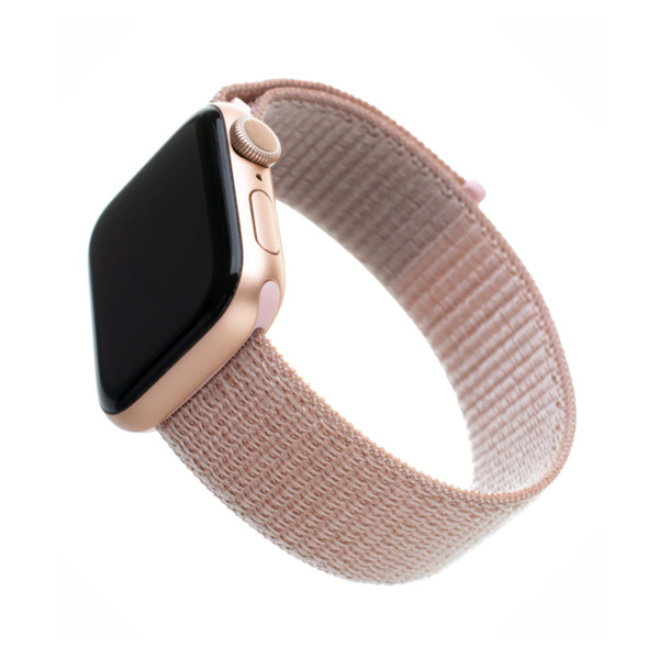 FIXED Nylonový remienok pre Apple Watch 42/ 44/ 45 mm, ružovozlatý
