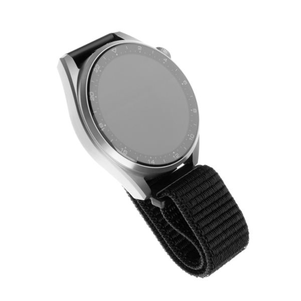FIXED Nylonový remienok pre Smart Watch 22 mm, čierna