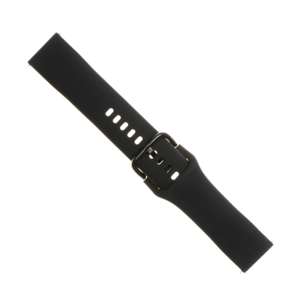 FIXED Silikónový remienok so šírkou 20 mm pre inteligentné hodinky, čierna
