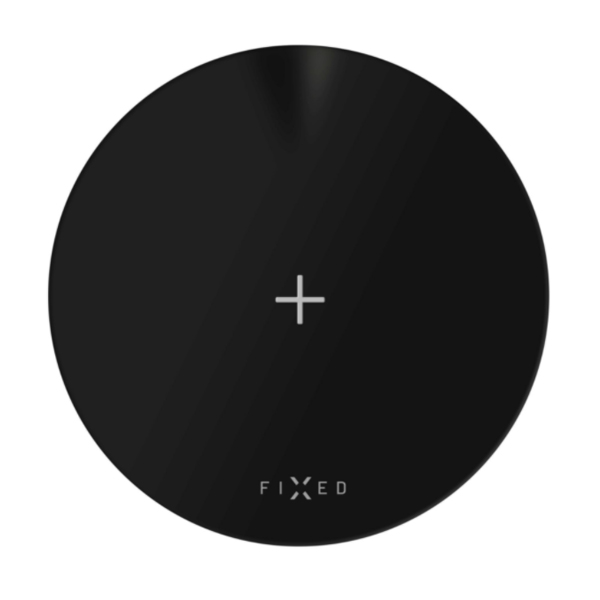 FIXED SlimPad Podložka pre rýchle bezdrôtové nabíjanie telefónu, 15 W, čierna