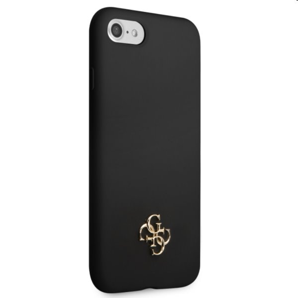 Zadný kryt Guess 4G Silicone Metal Logo pre Apple iPhone 7/8/SE2020/SE2022, čierna