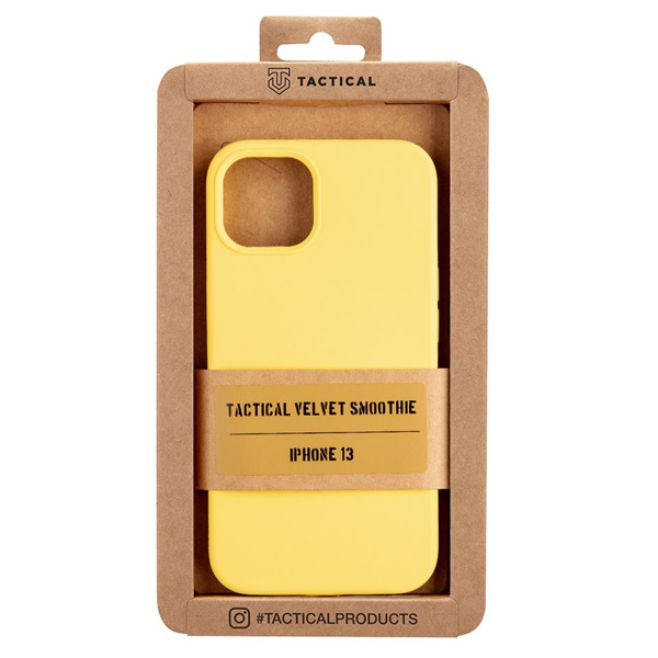 Zadný kryt Tactical Velvet Smoothie pre Apple iPhone 13, žltá