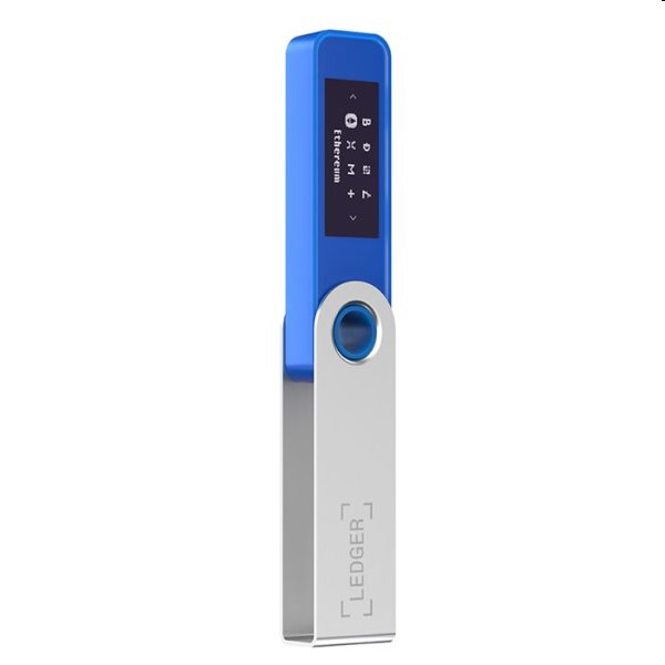 Ledger Nano S Plus hardvérová peňaženka na kryptomeny, modrá