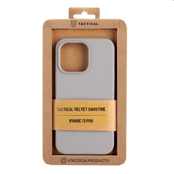 Zadný kryt Tactical Velvet Smoothie pre Apple iPhone 13 Pro, sivá