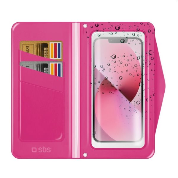 Univerzálne puzdro SBS Splash-resistant pre smartfóny do 6,8'', ružová