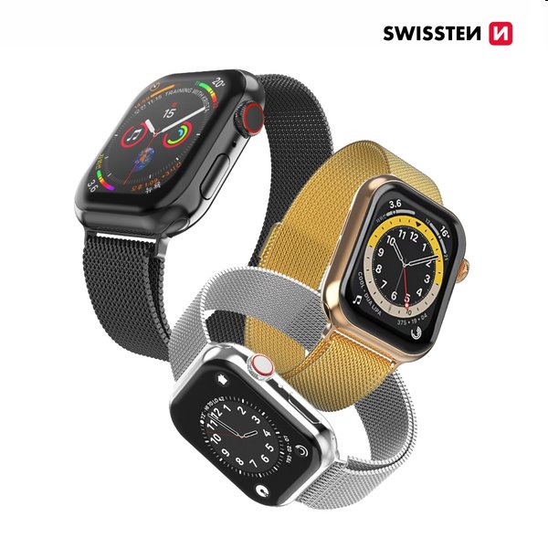 Swissten Milanese Remienok pre Apple Watch 38-40, zlatá