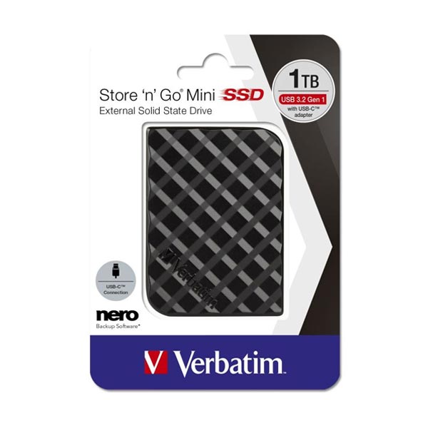 Verbatim SSD disk 1 TB GEN2 USB 3.2 gen 1 Store 'n' Go mini, externý, čierny