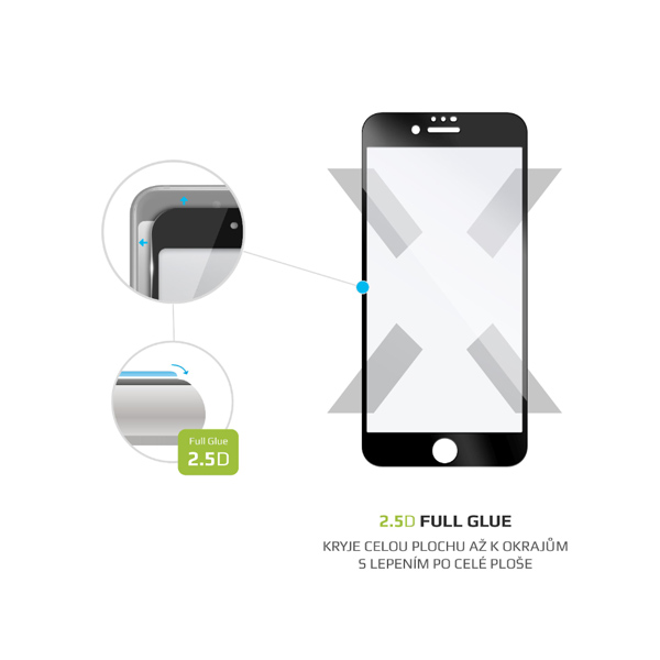 FIXED Full-Cover Ochranné tvrdené sklo pre Apple iPhone 7/8/SE 20, SE 22, čierne