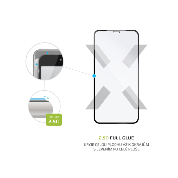 FIXED Full-Cover Ochranné tvrdené sklo pre Apple iPhone XR/11, čierne