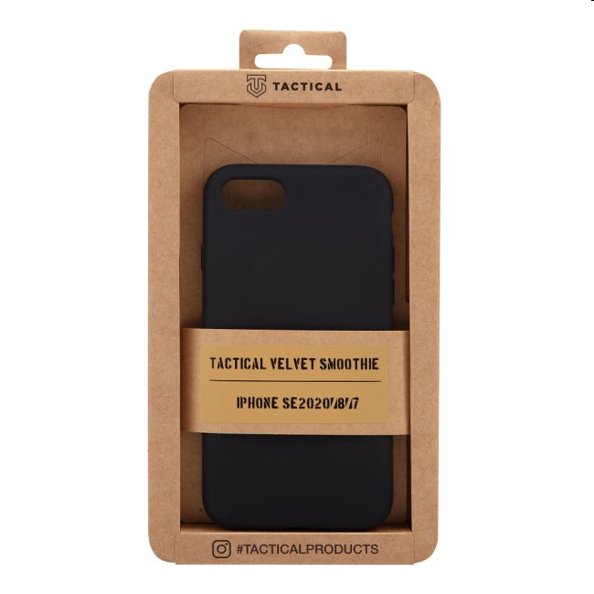 Zadný kryt Tactical Velvet Smoothie pre Apple iPhone 7/8/SE2020/SE2022, čierna