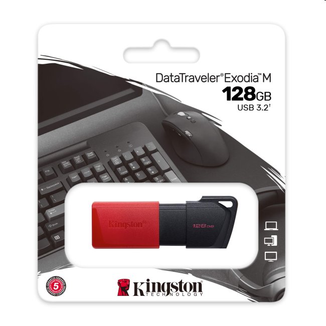 USB kľúč Kingston DataTraveler Exodia M, 128GB, USB 3.2 (gen 1)