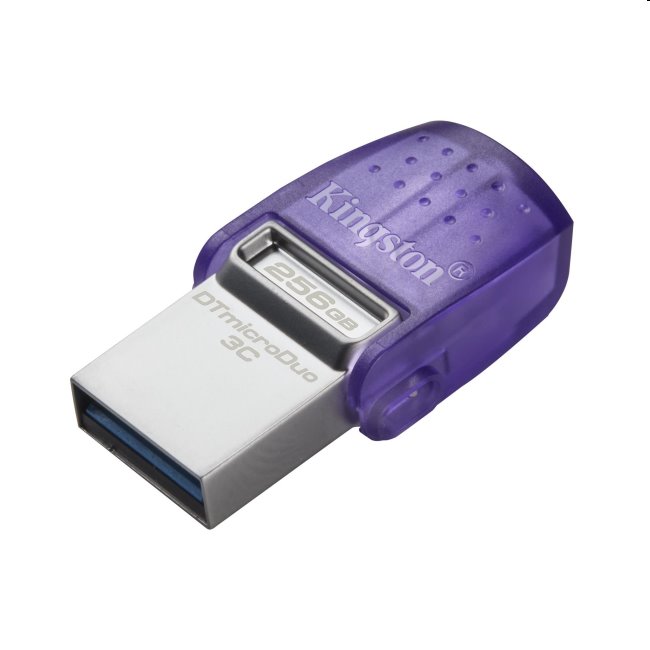 USB kľúč Kingston DataTraveler MicroDuo 3C, 256 GB, USB 3.2 (gen 1) s USB-C konektorom