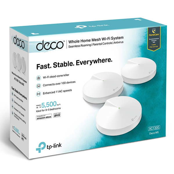 TP-Link AC1300 WiFi systém pre celú domácnosť Deco M5 (3-balenie)