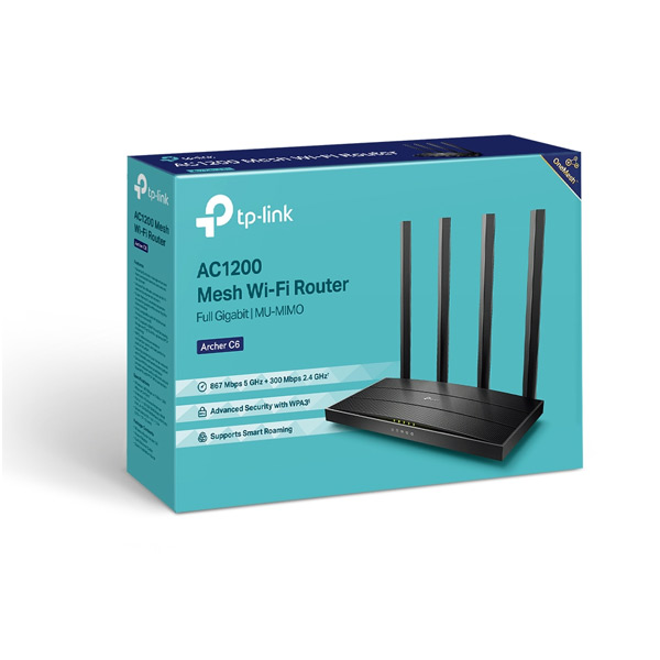 TP-Link Archer C6 AC1200 Dual-Band Wi-Fi Router