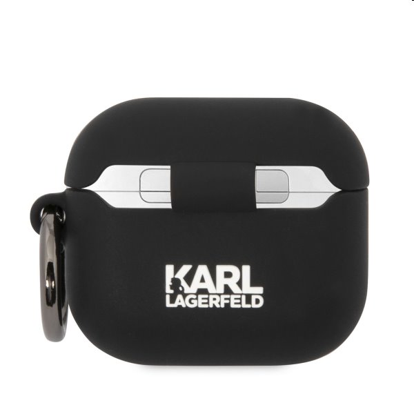 Karl Lagerfeld and Choupette silikónový obal pre Apple Airpods 3, čierne
