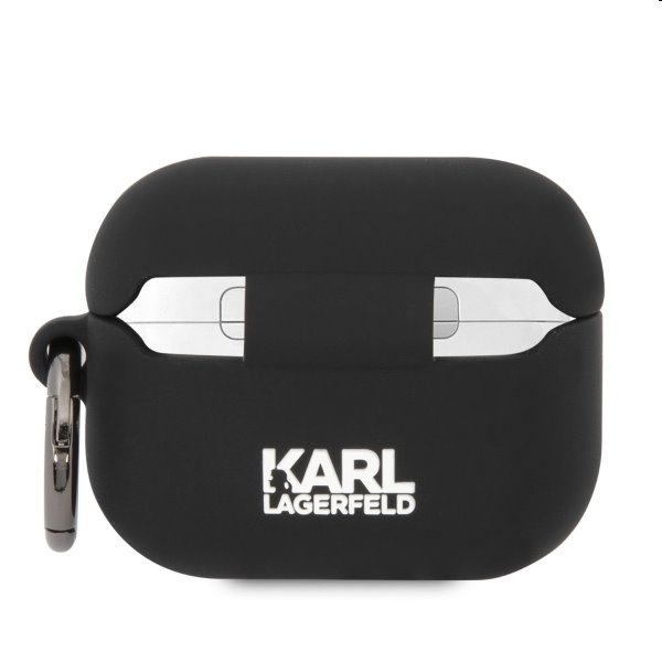 Karl Lagerfeld and Choupette silikónový obal pre Apple Airpods Pro, čierne