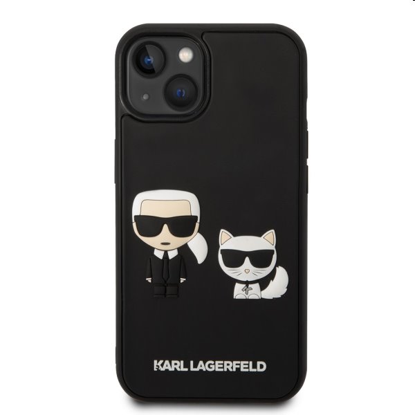 Zadný Karl Lagerfeld and Choupette 3D pre Apple iPhone 14 Plus, čierna
