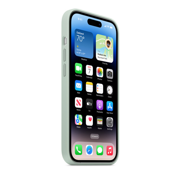 Silikónový zadný kryt pre Apple iPhone 14 Pro s MagSafe, dužnatkovo modrá
